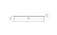 XL700 Ethanol Burner - Technical Drawing / Front by EcoSmart Fire