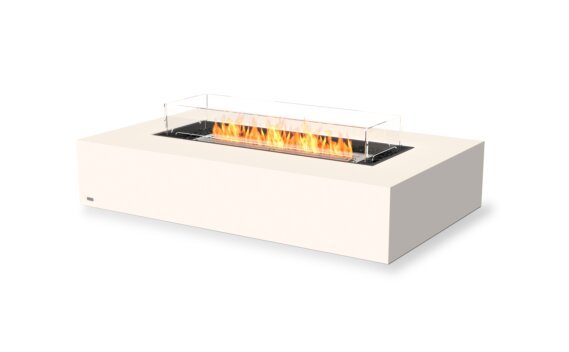 Wharf 65 Table Cheminée- Éthanol / Blanc/ Écran de feu optionnel par EcoSmart Fire