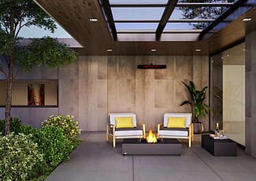 Courtyard - Outdoor fireplaces
