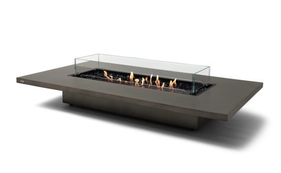 Daiquiri 70 Fire Table - Ethanol - Black / Natural / Included fire screen by EcoSmart Fire