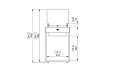 Pop 8T Designer Fireplace - Technical Drawing / Front by EcoSmart Fire
