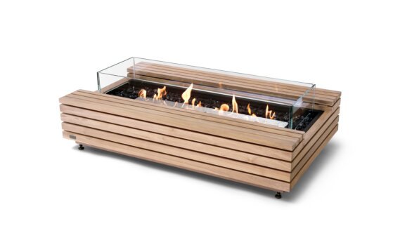 Cosmo 50 Fire Table - Ethanol / Teak / *Optional fire screen / Teak colours may vary by EcoSmart Fire