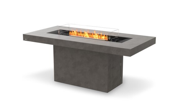 Gin 90 (Bar) Table Cheminée - Ethanol - Noir / Naturel / Écran de feu optionnel par EcoSmart Fire