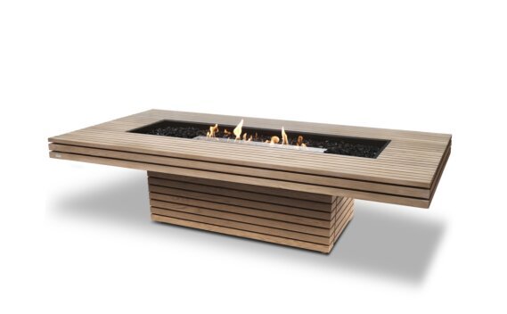 Gin 90 (Chat) Fire Table - Ethanol / Teak / *Teak colours may vary by EcoSmart Fire