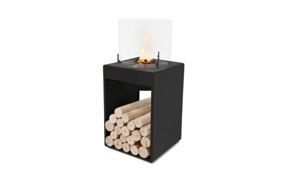 Pop 8T Designer Fireplace - Ethanol - Black / Black by EcoSmart Fire