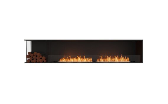 Flex 104LC.BXL Left Corner - Ethanol / Black / Installed view - Logs not included by EcoSmart Fire