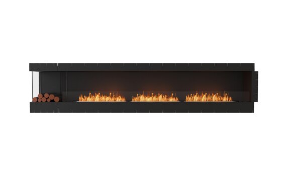 Flex 140LC.BXL Left Corner - Ethanol / Black / Uninstalled view - Logs not included by EcoSmart Fire