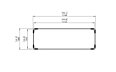 L1115 Fire Screen Kaminschirm - Technische Zeichnung / Top by Blinde Design