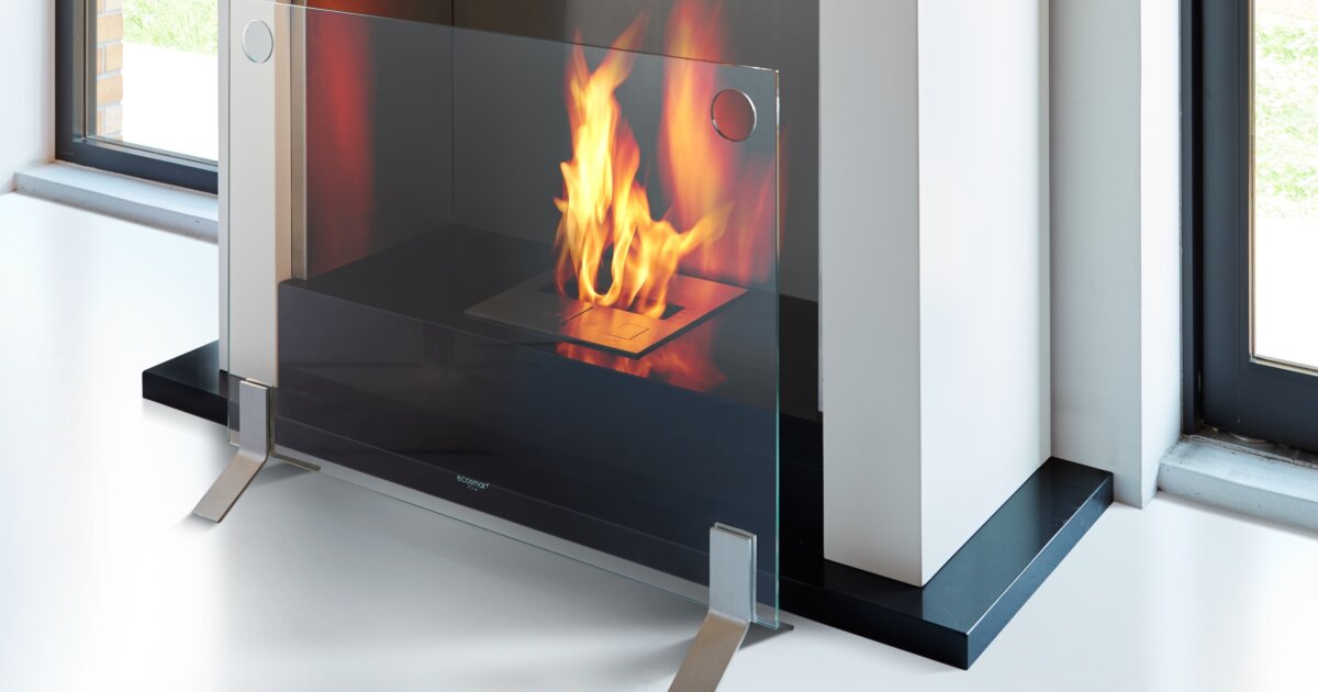 Écrans de cheminée : Protection de l'écran contre les flammes nues -  EcoSmart Fire