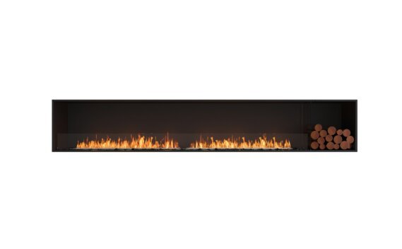 Flex 122SS.BXR Single Sided - Ethanol / Black / Installed view - Logs not included by EcoSmart Fire