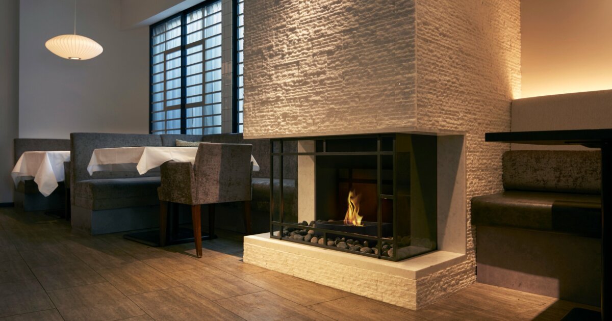 camino ad angolo a propano