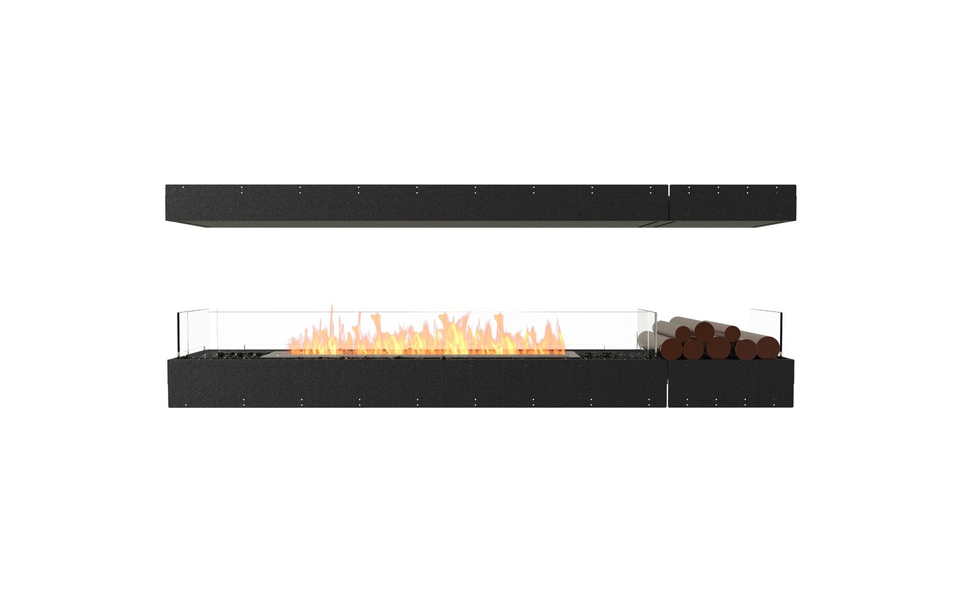 Caja decorativa derecha - Chimeneas de un solo lado por EcoSmart Fire