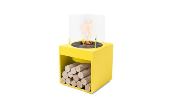 Pop 8L Designer Fireplace - Ethanol - Black / Yellow by EcoSmart Fire