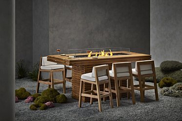 Gin 90 (Bar) tavolo camino - Installazione Immagine di EcoSmart Fire