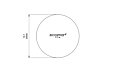 AB8 Burner Cover Glass Cover Plate - Technical Drawing / Top by EcoSmart Fire